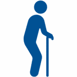 man with cane icon