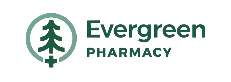 Evergreen Pharmacy logo with tree