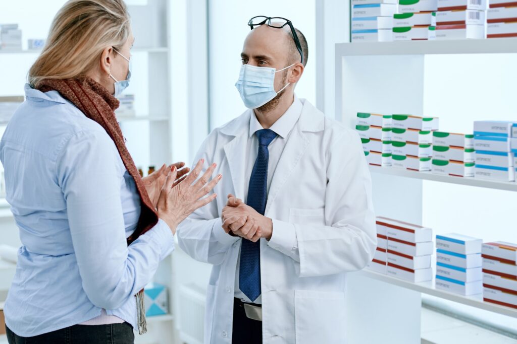 pharmachoice pharmacist with customer